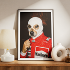 "Race Driver" - Custom Framed Pet Portrait