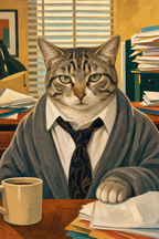 "World's Best Boss" - Custom Framed Pet Portrait