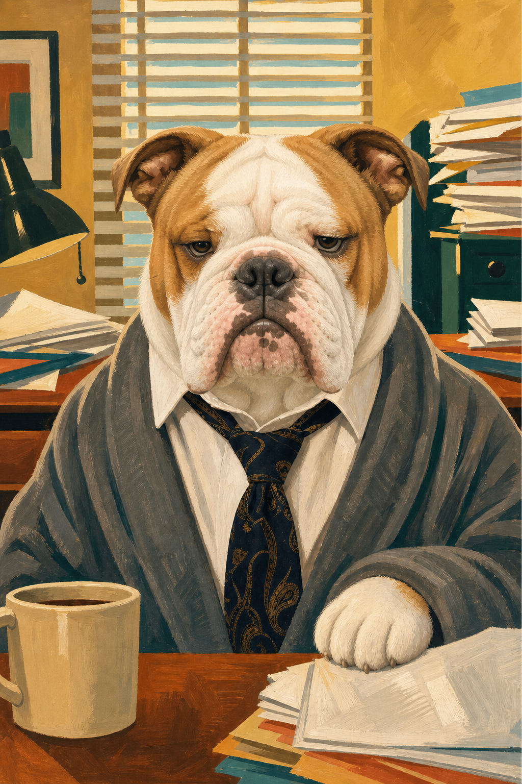 "World's Best Boss" - Custom Framed Pet Portrait