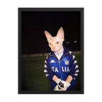 "Azzurri" - Custom Framed Pet Portrait