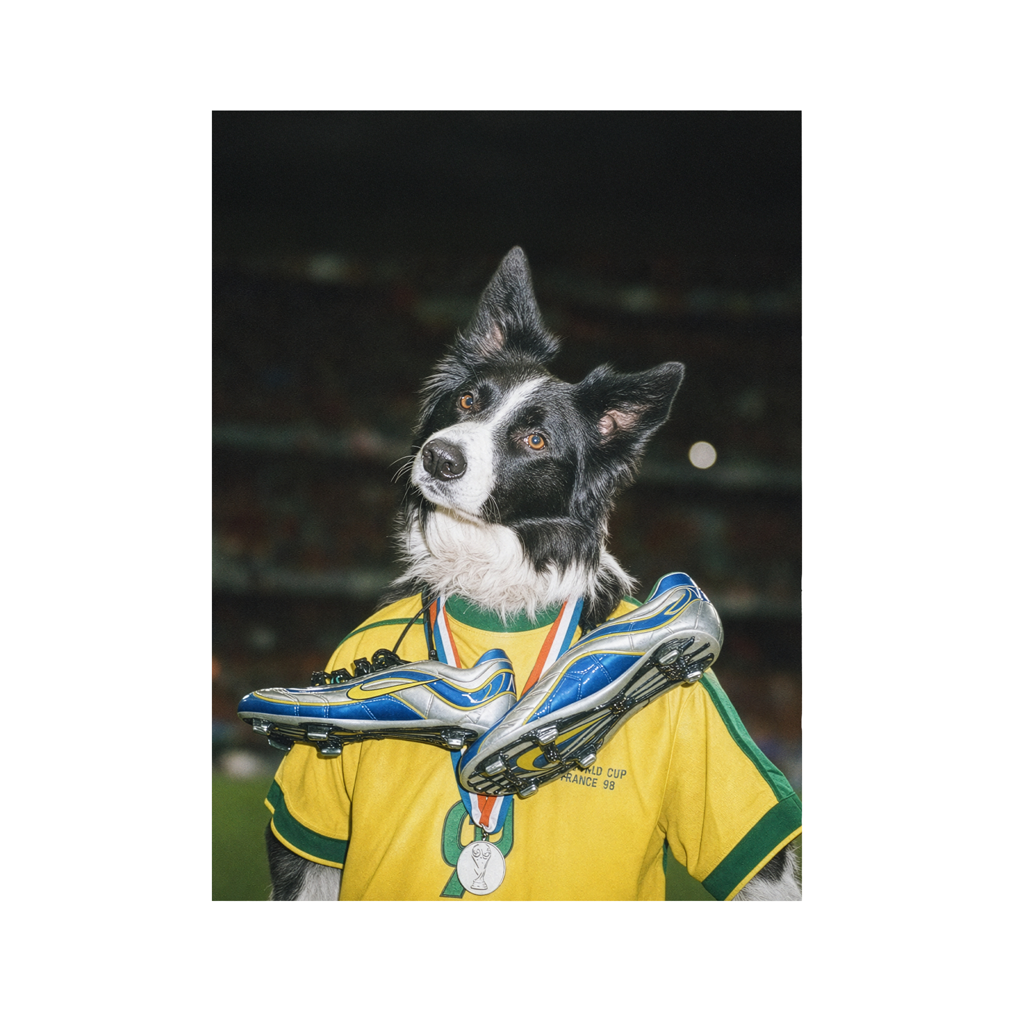 "Golden Boot"  - Custom Framed Pet Portrait
