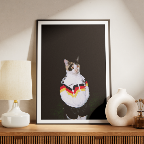 "Berlin Wall" - Custom Framed Pet Portrait