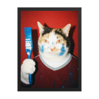 "Wet Paint"  - Custom Framed Pet Portrait