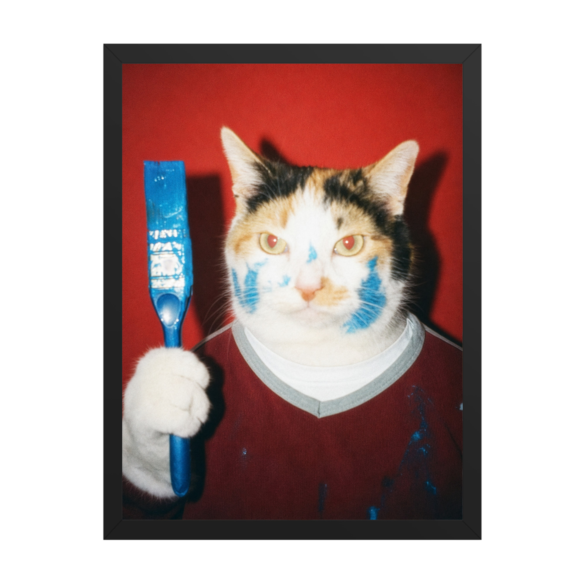 "Wet Paint"  - Custom Framed Pet Portrait