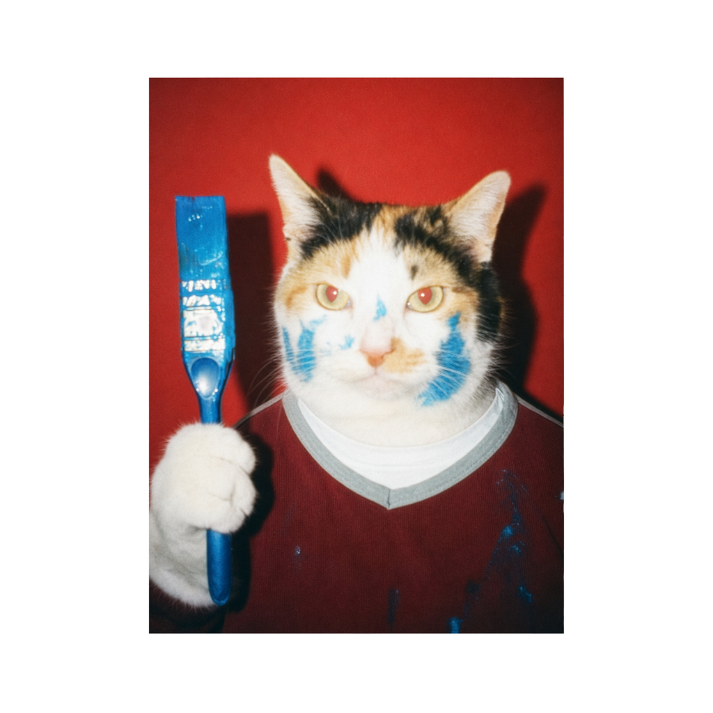 "Wet Paint"  - Custom Framed Pet Portrait
