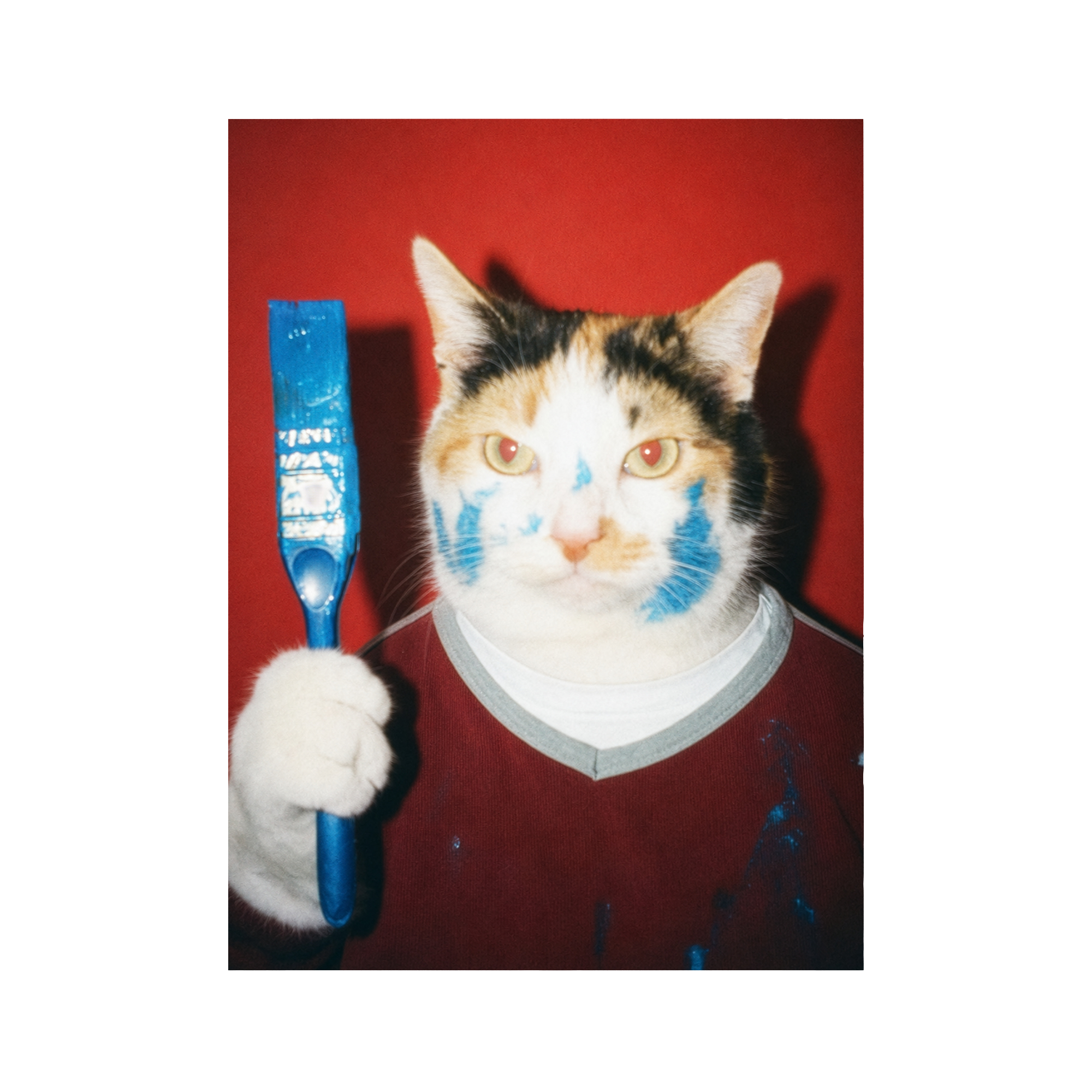 "Wet Paint"  - Custom Framed Pet Portrait
