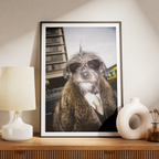 "City Boy"  - Custom Framed Pet Portrait