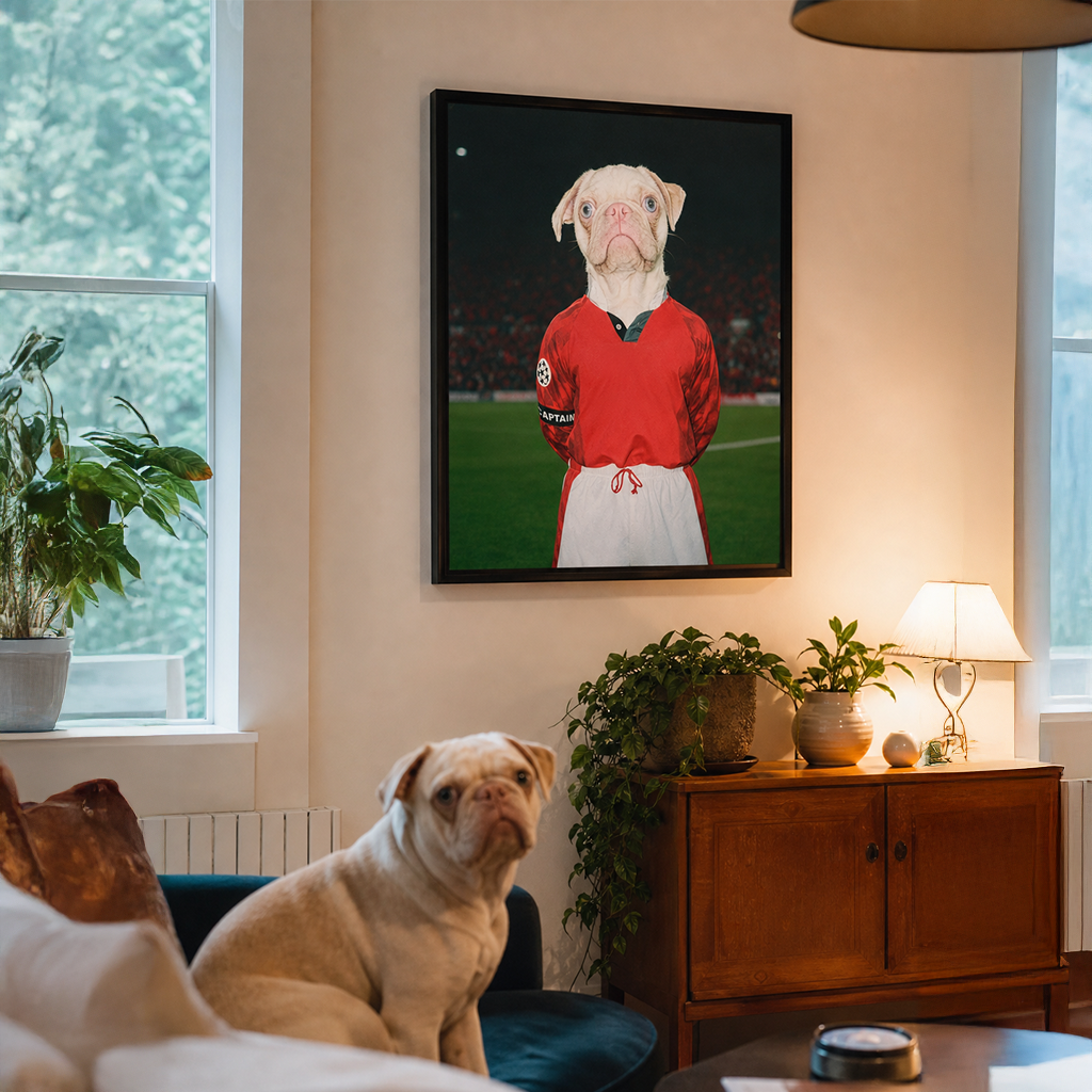 "Old Trafford" - Custom Framed Pet Portrait