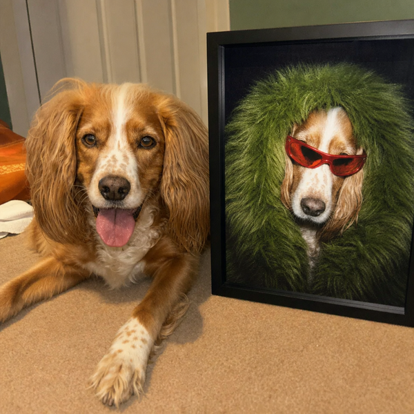 "Fashion Shoot" - Custom Framed Pet Portrait