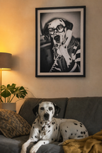 "Hold The Line"  - Custom Framed Pet Portrait