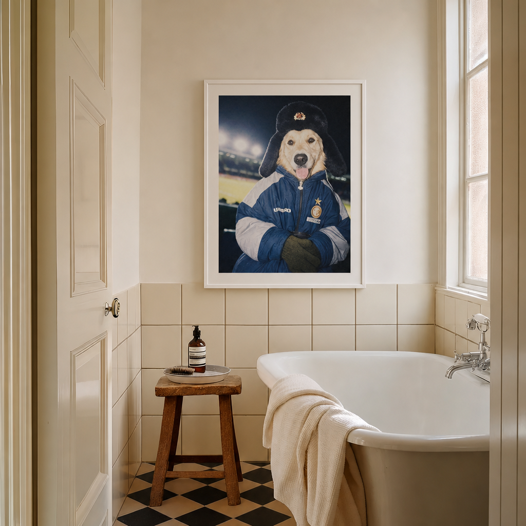 "Scudetto" - Custom Framed Pet Portrait