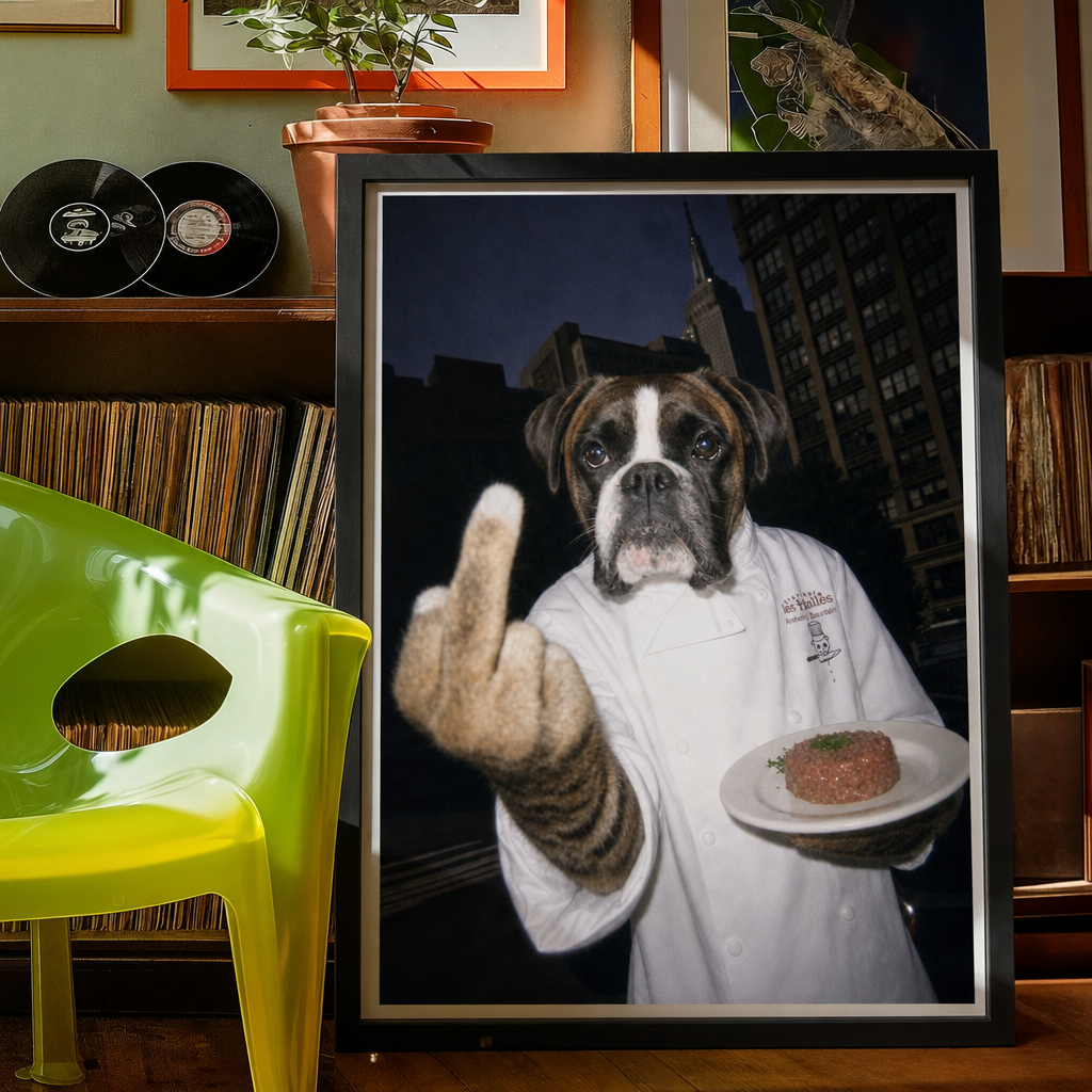 "Medium Raw" - Custom Framed Pet Portrait