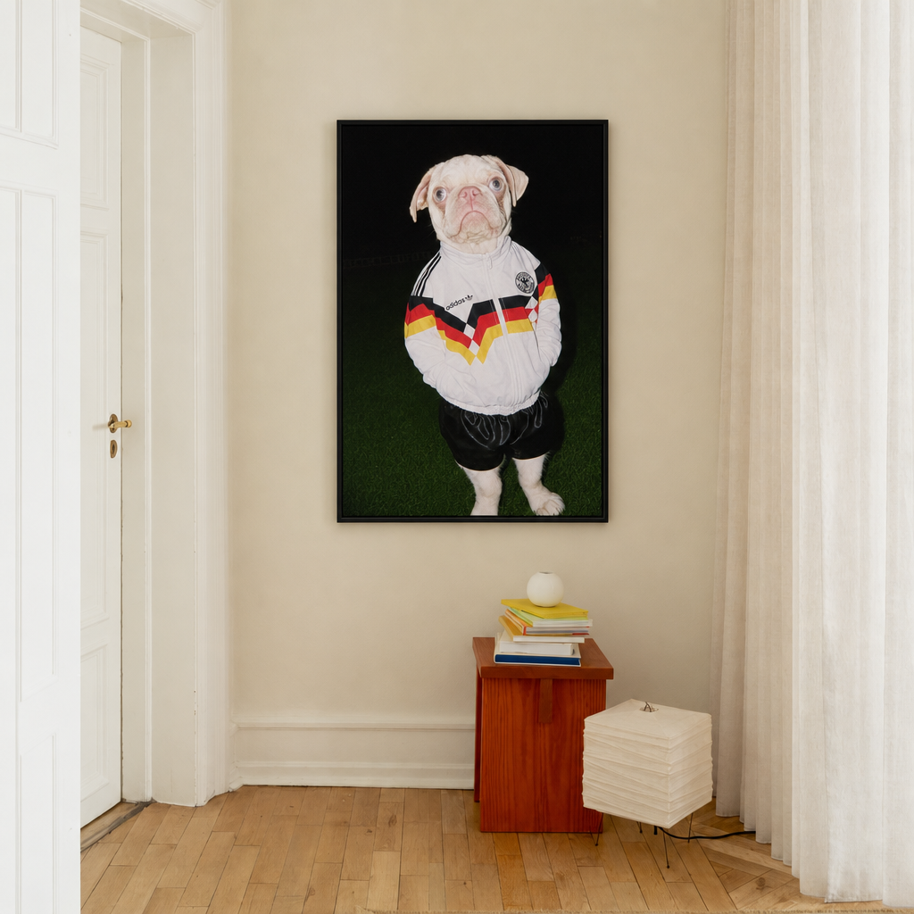 "Berlin Wall" - Custom Framed Pet Portrait