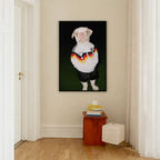 "Berlin Wall" - Custom Framed Pet Portrait