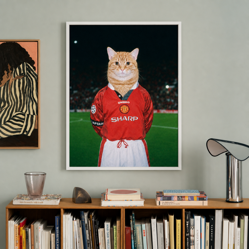 "Old Trafford" - Custom Framed Pet Portrait