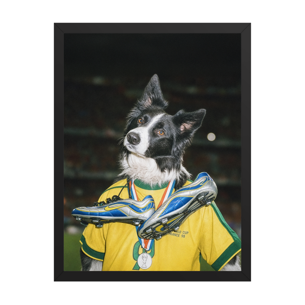 "Golden Boot"  - Custom Framed Pet Portrait