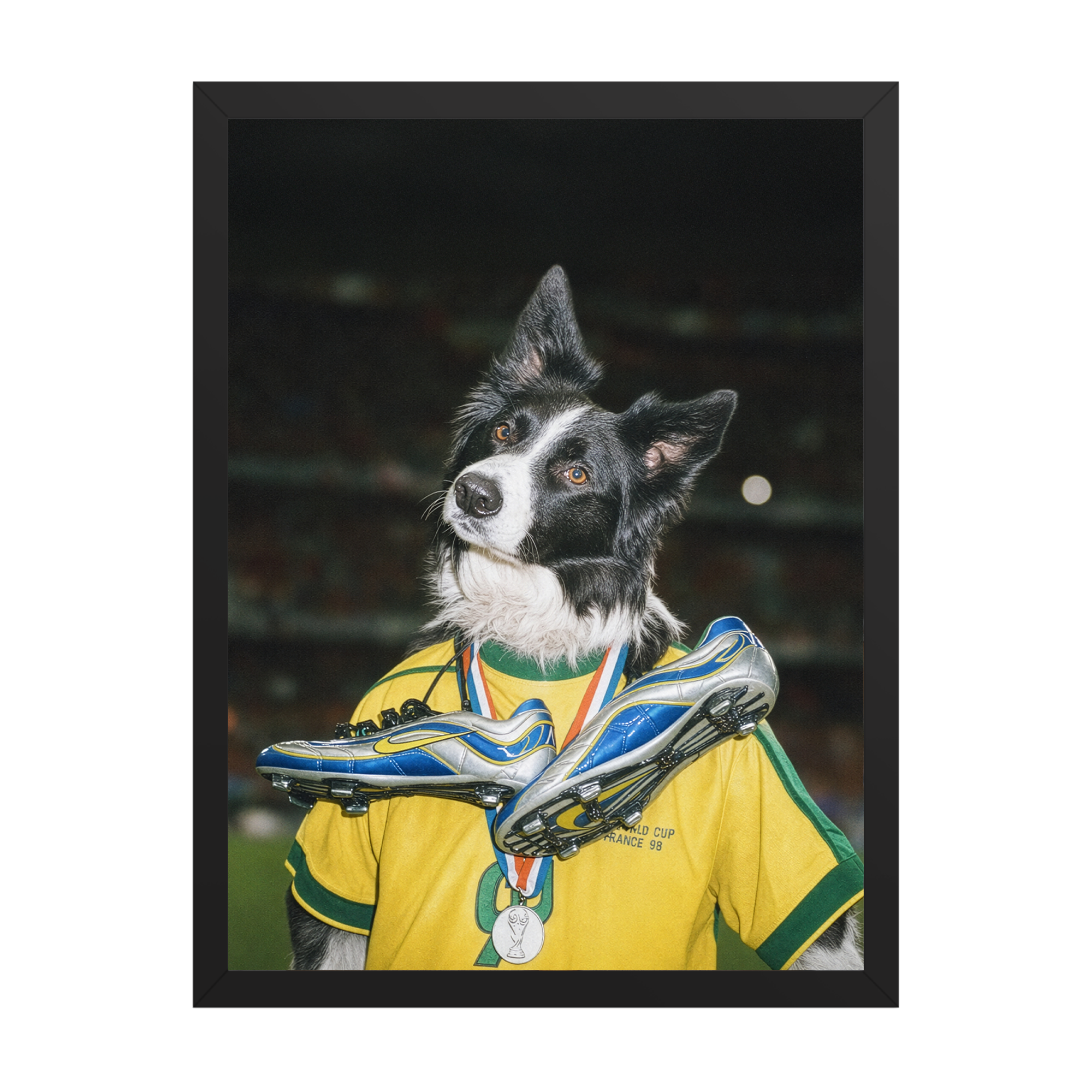 "Golden Boot"  - Custom Framed Pet Portrait