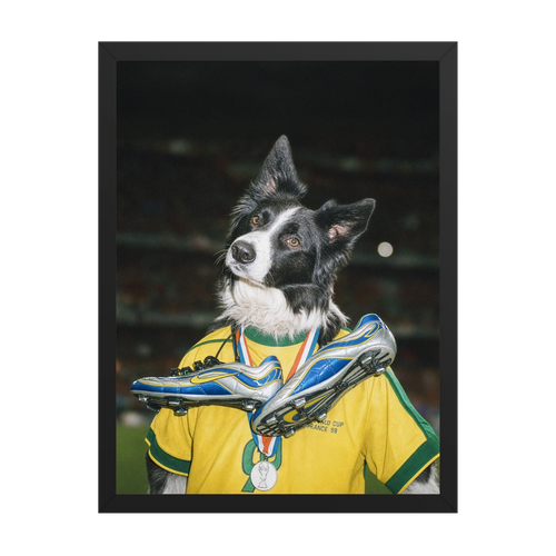 "Golden Boot"  - Custom Framed Pet Portrait