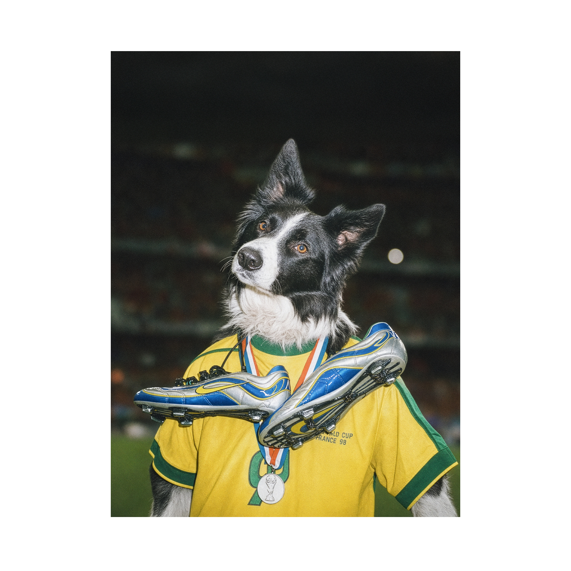"Golden Boot"  - Custom Framed Pet Portrait