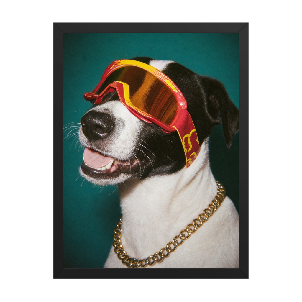 "Goggles On" - Custom Framed Pet Portrait