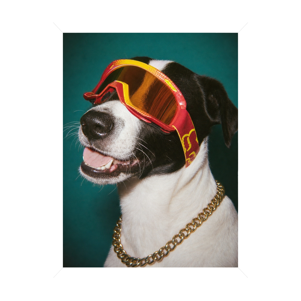 "Goggles On" - Custom Framed Pet Portrait