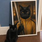 "Katana" - Custom Framed Pet Portrait