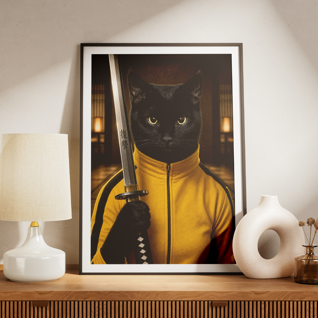 "Katana" - Custom Framed Pet Portrait