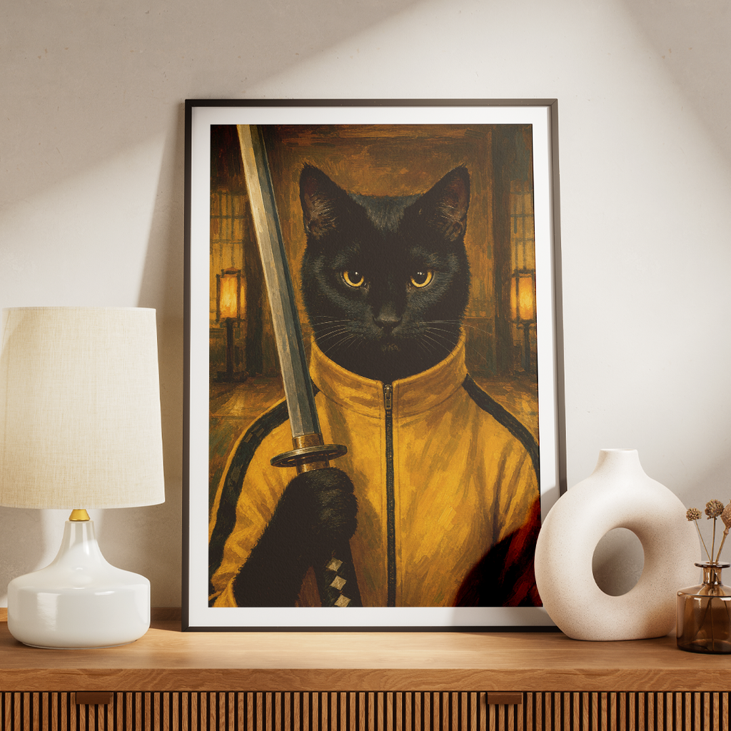 "Katana" - Custom Framed Pet Portrait