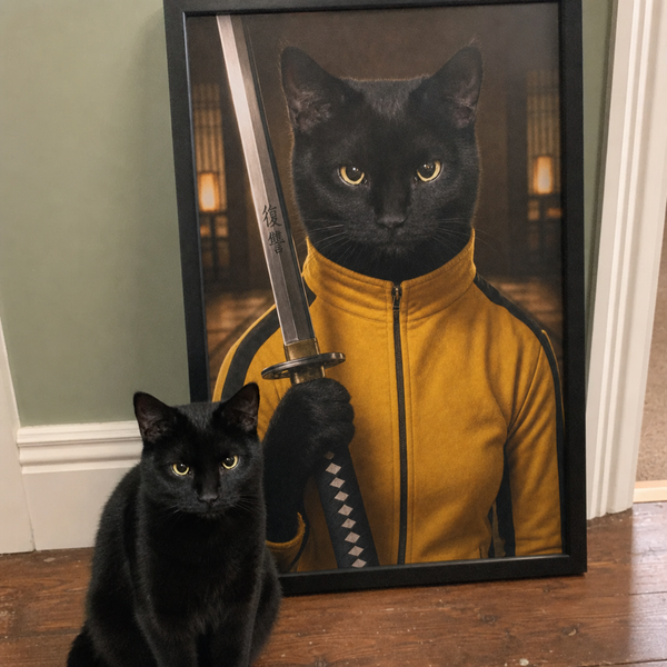 "Katana" - Custom Framed Pet Portrait