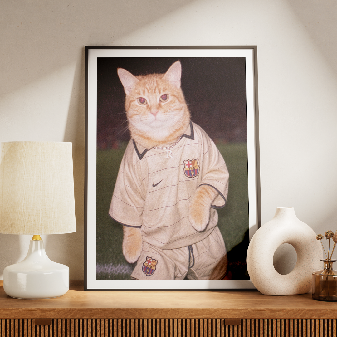 "La Masia" - Custom Framed Pet Portrait