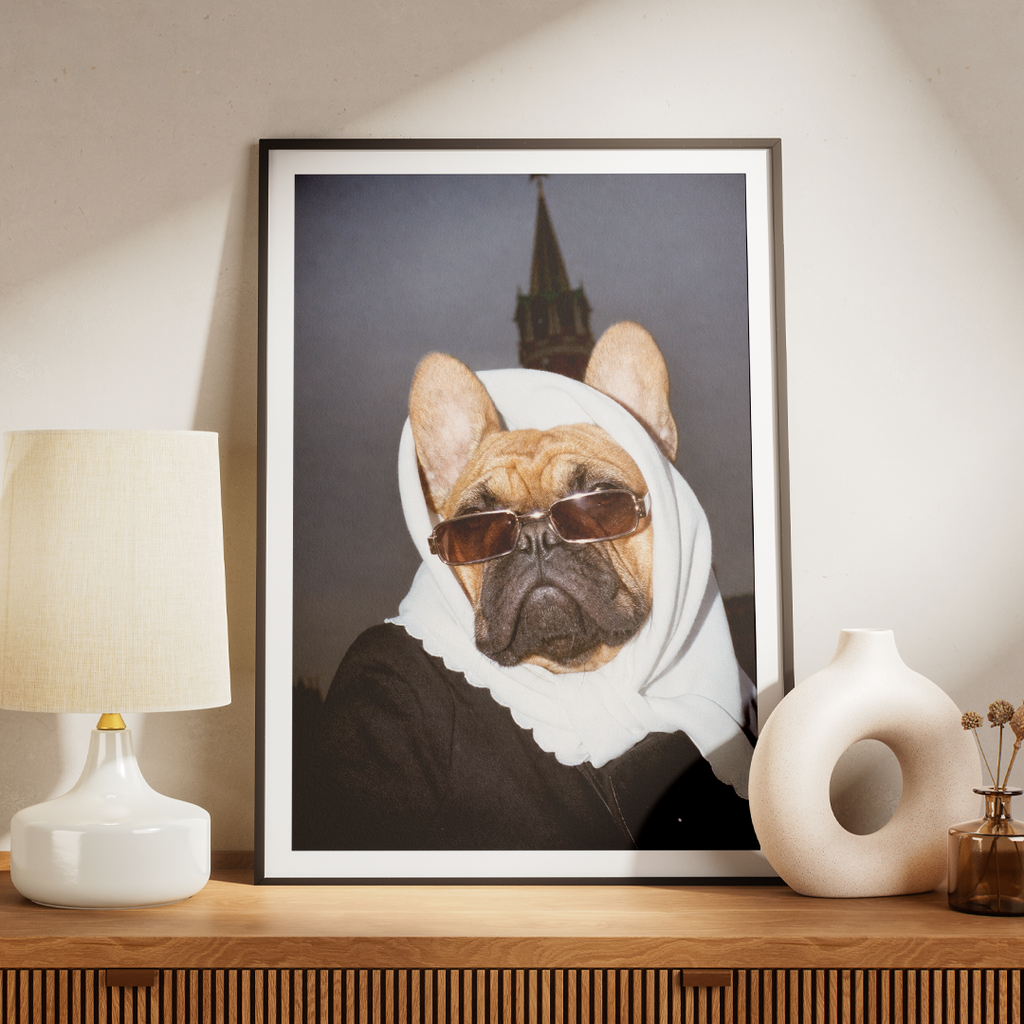 "Pray On It" - Custom Framed Pet Portrait