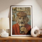 "The Pub Regular" - Custom Framed Pet Portrait