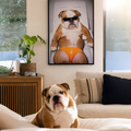 "Sexy Beast" - Custom Framed Pet Portrait