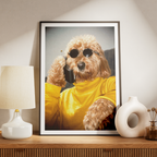 "Strictly Business" - Custom Framed Pet Portrait