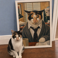 "World's Best Boss" - Custom Framed Pet Portrait