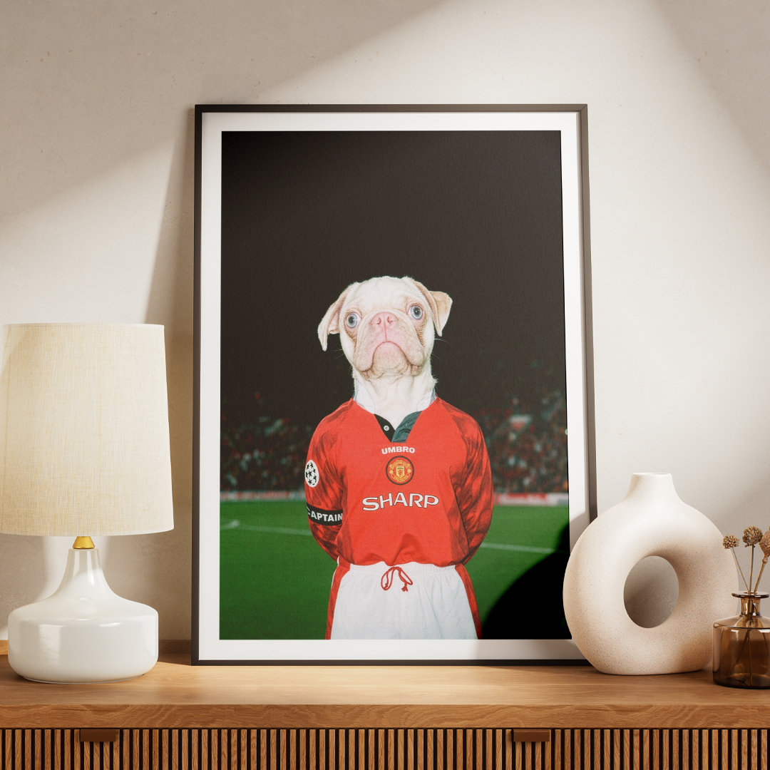 "Old Trafford" - Custom Framed Pet Portrait