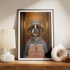 "Bell Boy" - Custom Framed Pet Portrait